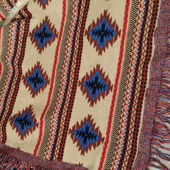 Kersh Aztec print open front cardigan with tassels size XS - Picture 15 of 16